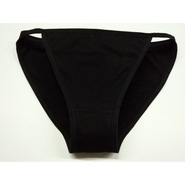 YOYI FASHION Womens Soft Cotton Black Low Rise String Bikini Underwear Lingerie Multi Packs